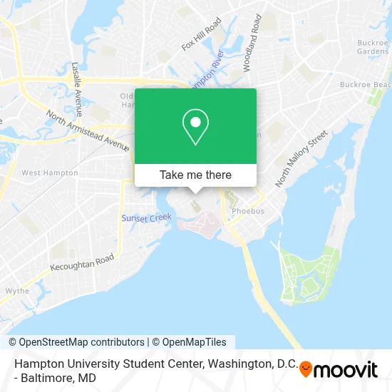Hampton University Student Center map