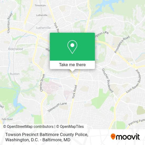 Towson Precinct Baltimore County Police map