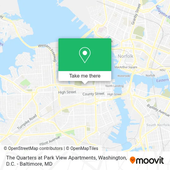 The Quarters at Park View Apartments map