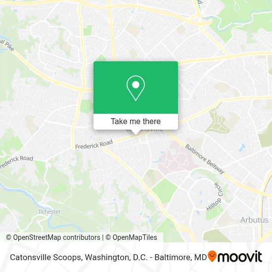 Catonsville Scoops map
