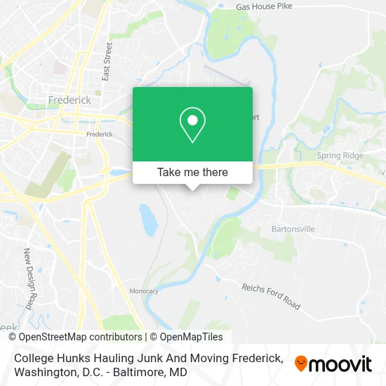 College Hunks Hauling Junk And Moving Frederick map