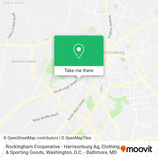 Rockingham Cooperative - Harrisonburg Ag, Clothing, & Sporting Goods map