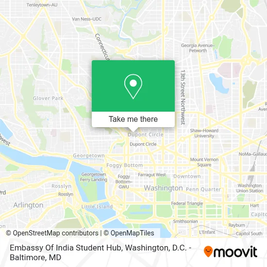 Embassy Of India Student Hub map