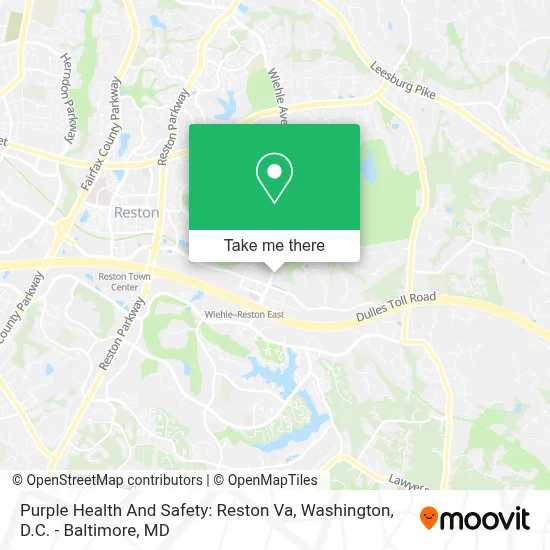 Purple Health And Safety: Reston Va map