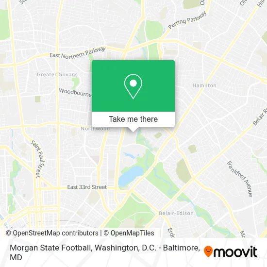 Morgan State Football map