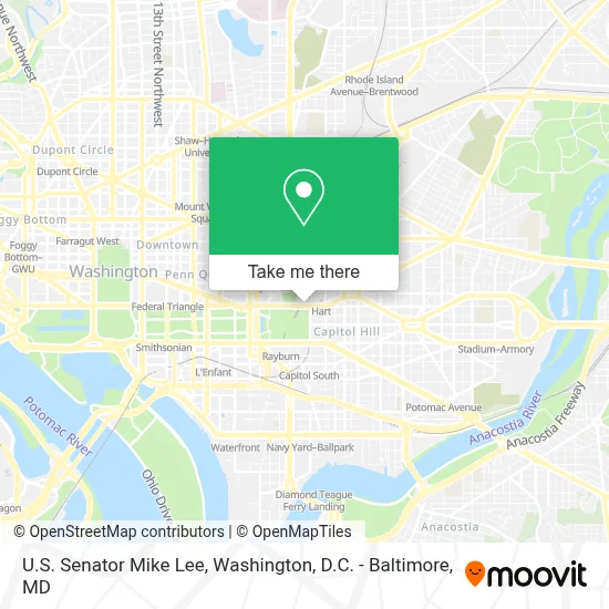 U.S. Senator Mike Lee map