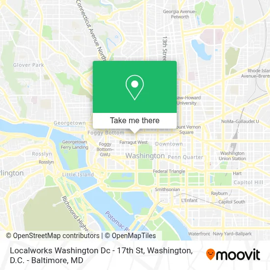 Localworks Washington Dc - 17th St map