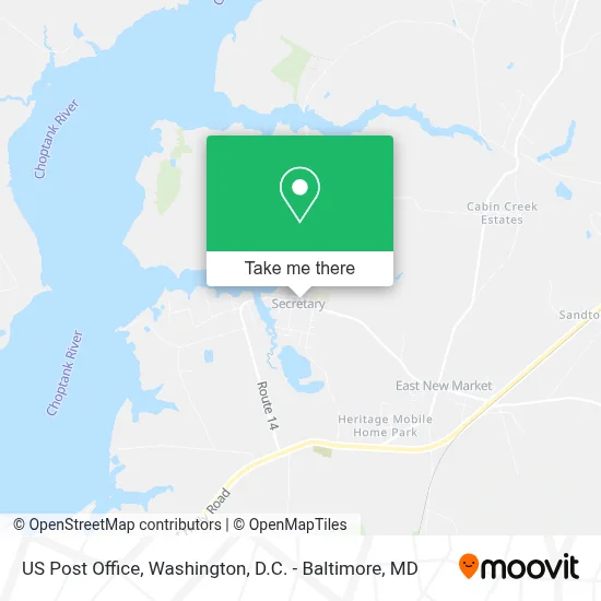 Us Post Office map