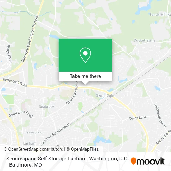 Securespace Self Storage Lanham map