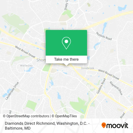 Diamonds Direct Richmond map