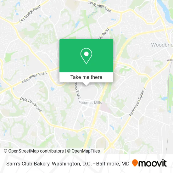 Sam's Club Bakery map