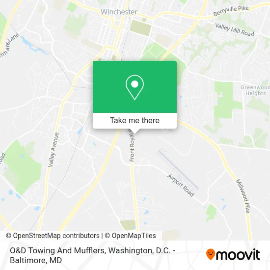 O&D Towing And Mufflers map
