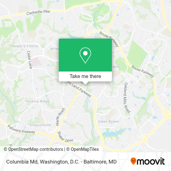 Columbia Md map