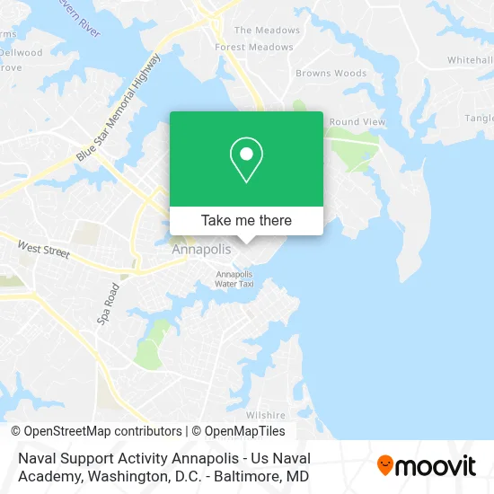 Naval Support Activity Annapolis - Us Naval Academy map