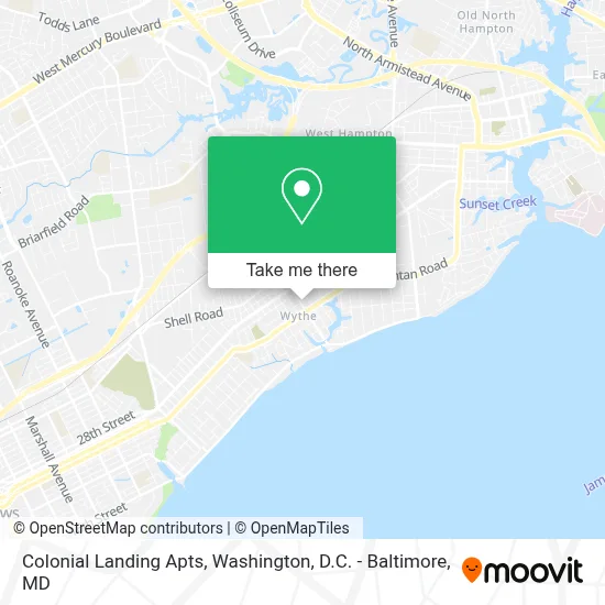 Colonial Landing Apts map