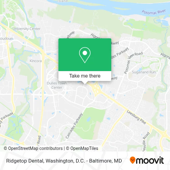 Ridgetop Dental map