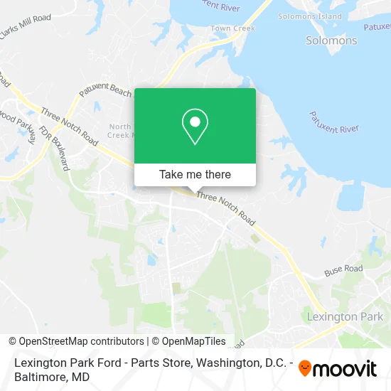 Lexington Park Ford - Parts Store map