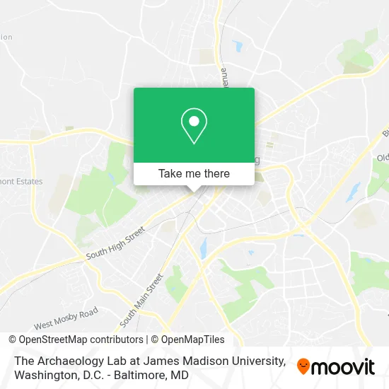 The Archaeology Lab at James Madison University map