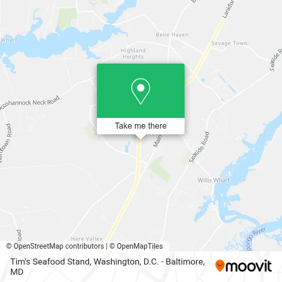Tim's Seafood Stand map