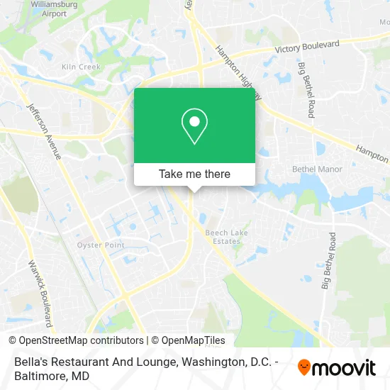 Bella's Restaurant And Lounge map