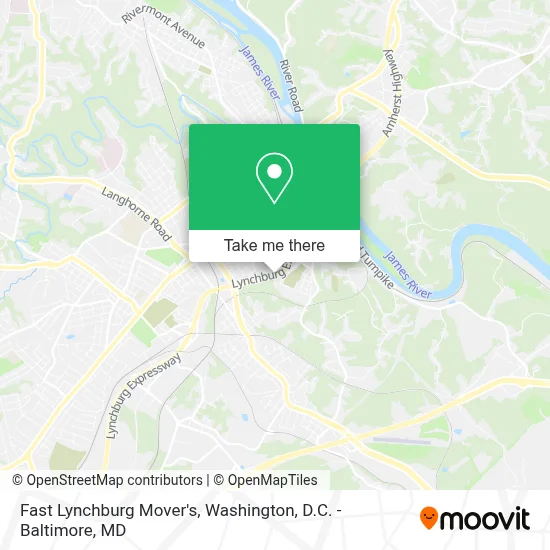 Fast Lynchburg Mover's map