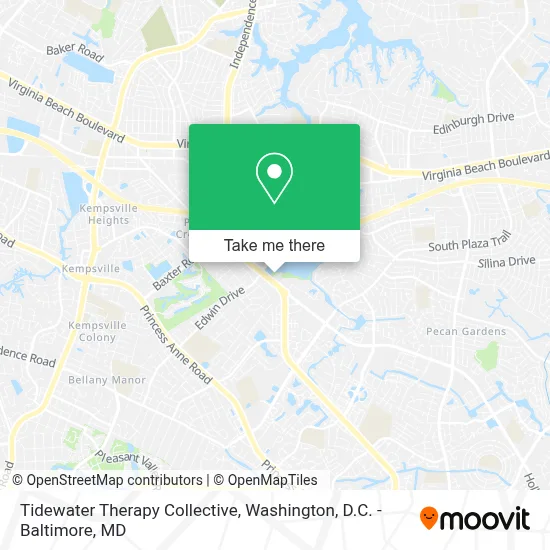 Tidewater Therapy Collective map