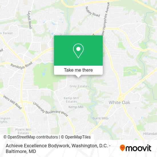 Achieve Excellence Bodywork map