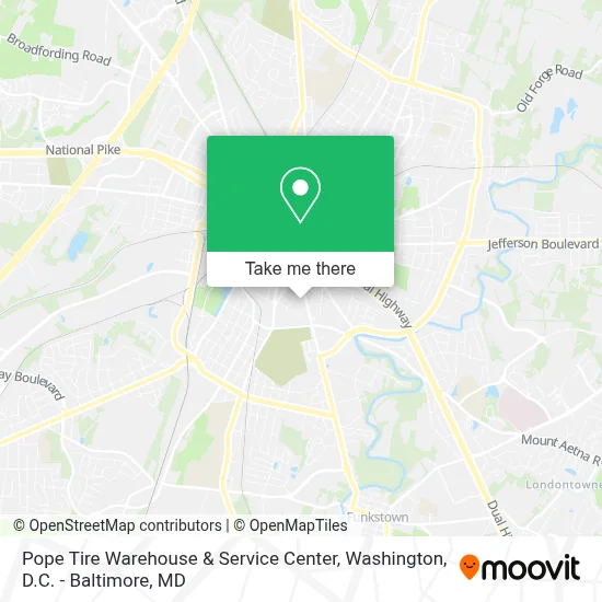 Pope Tire Warehouse & Service Center map