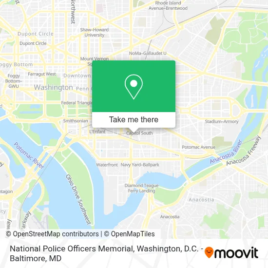 National Police Officers Memorial map