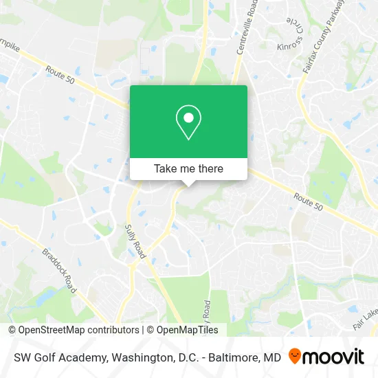 SW Golf Academy map