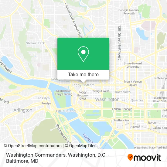 Washington Commanders map