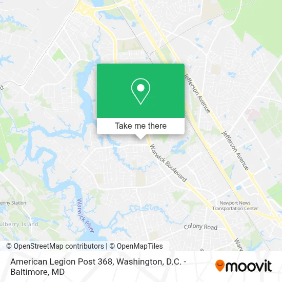 American Legion Post 368 map