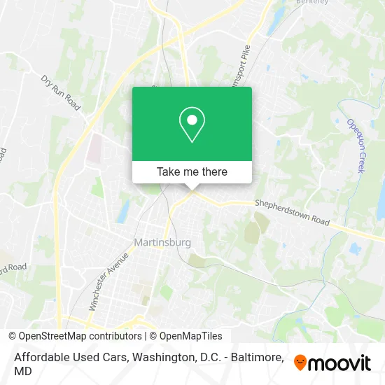 Affordable Used Cars map