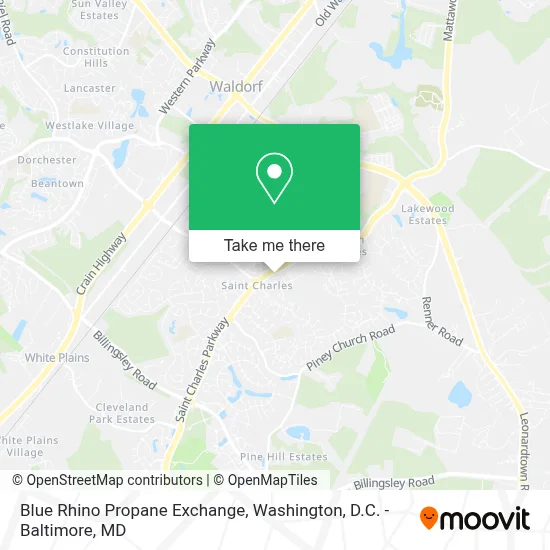 Blue Rhino Propane Exchange map