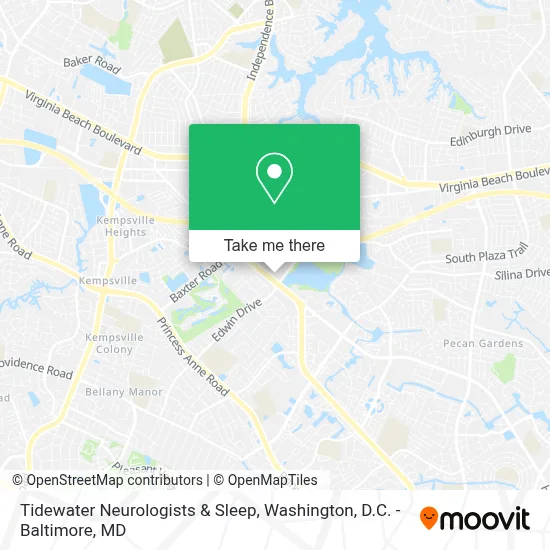 Tidewater Neurologists & Sleep map