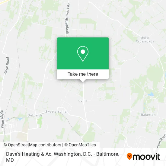 Dave's Heating & Ac map