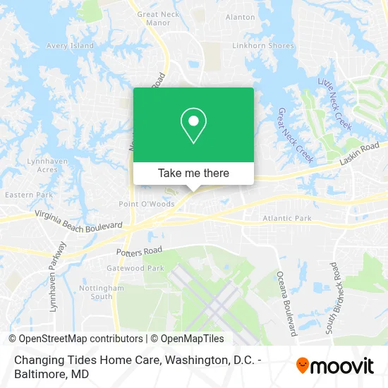 Changing Tides Home Care map