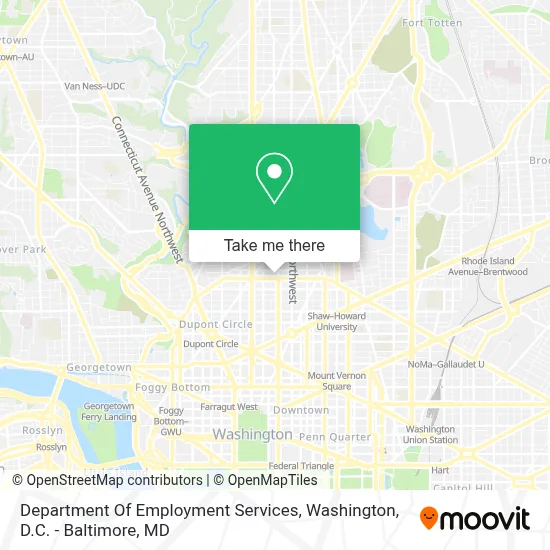 Department Of Employment Services map