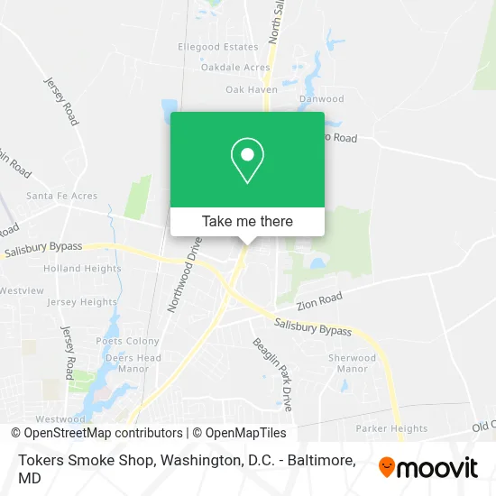 Tokers Smoke Shop map