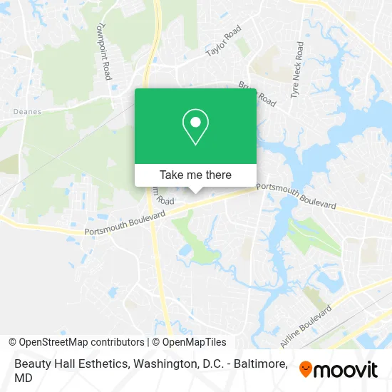 Beauty Hall Esthetics map