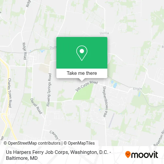 Us Harpers Ferry Job Corps map