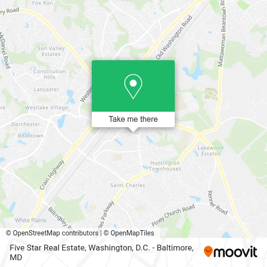 Five Star Real Estate map