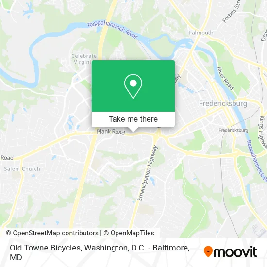 Old Towne Bicycles map
