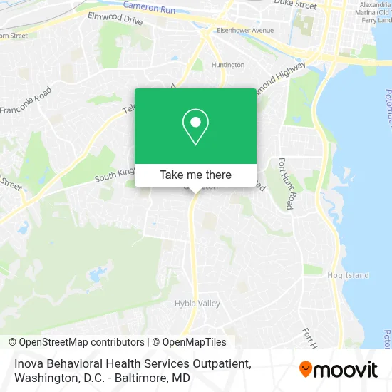 Inova Behavioral Health Services Outpatient map