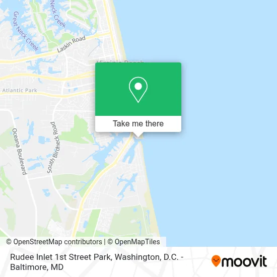 Rudee Inlet 1st Street Park map