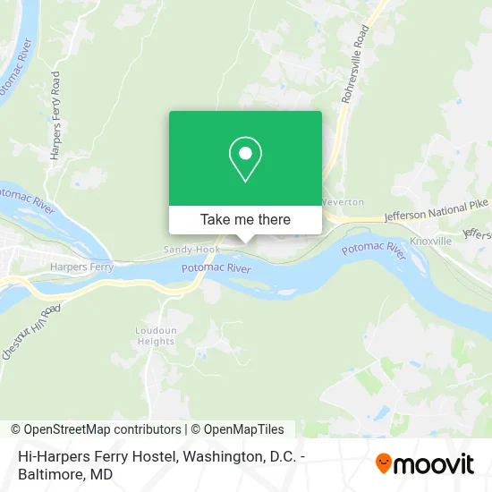 Hi-Harpers Ferry Hostel map