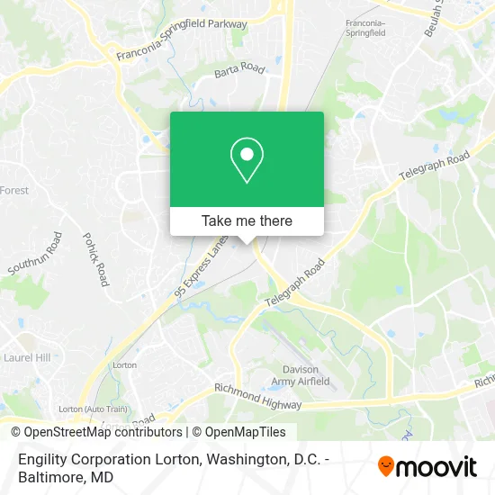 Engility Corporation Lorton map