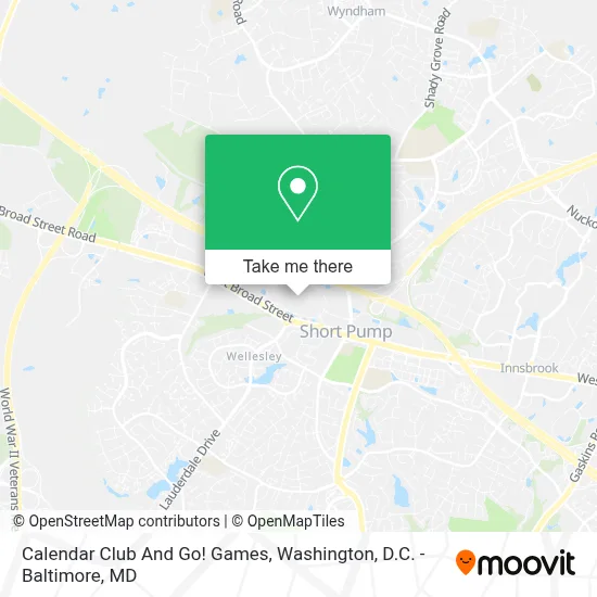Calendar Club And Go! Games map
