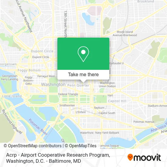 Acrp - Airport Cooperative Research Program map