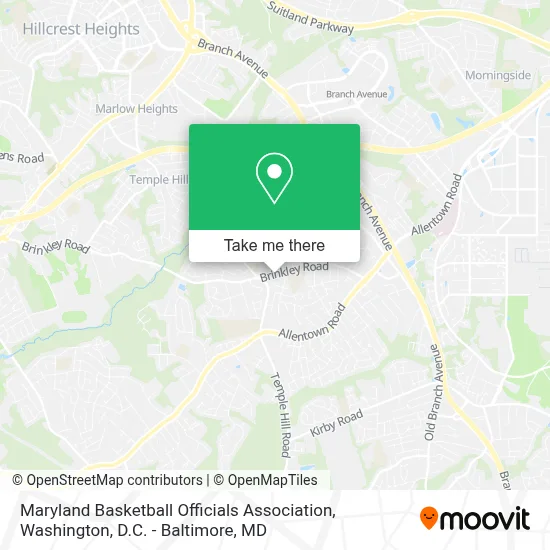 Maryland Basketball Officials Association map